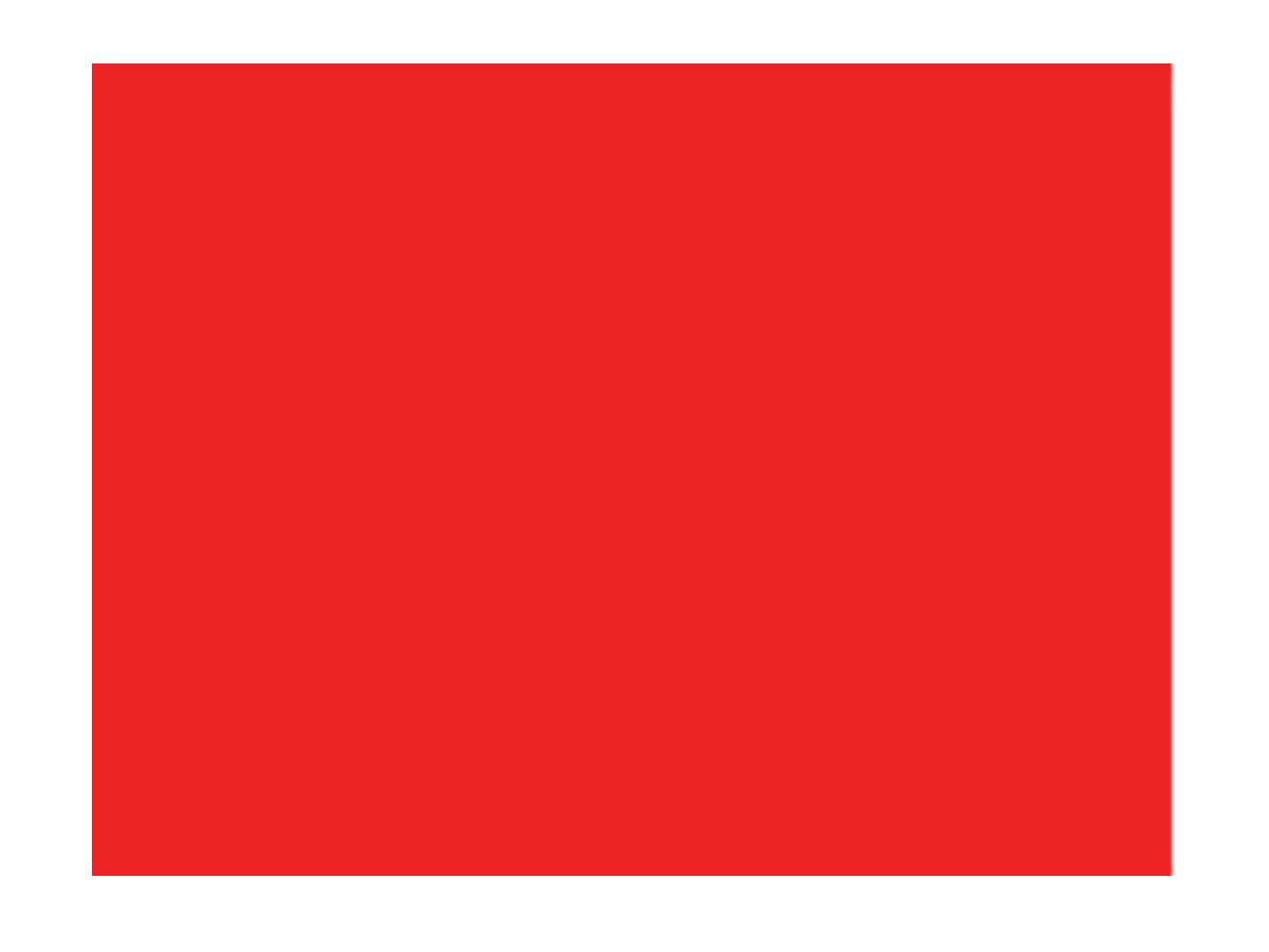 A red square with a white border on a white background .