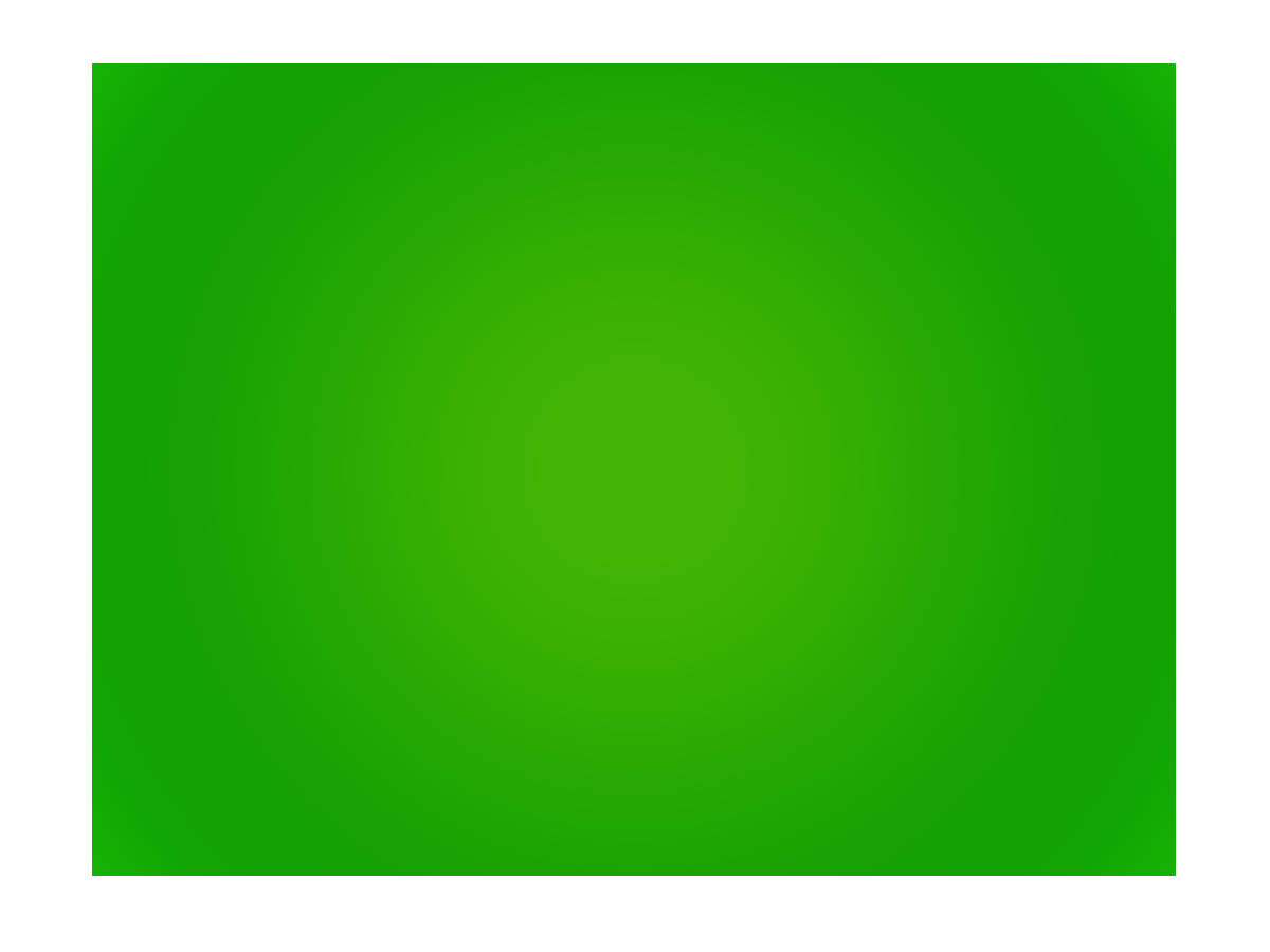 A green square with a white border on a white background .